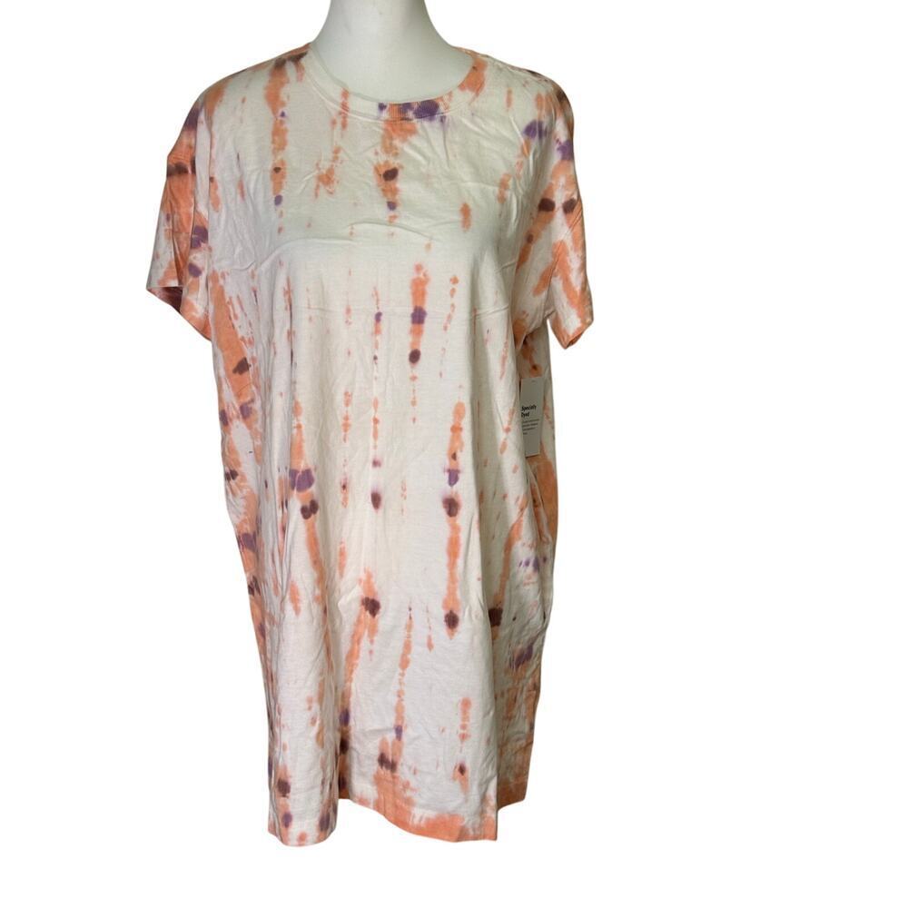 old navy peach tye dye tee dress NWT womens petite large…